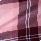 Close up of the printed flannel material