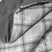 A close up of a track stitch comforter