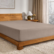 A flannel fitted sheet on a mattress