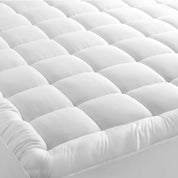 Close up of a cotton top mattress pad