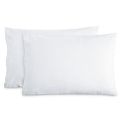 2 pillows with flannel pillowcases on them