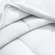 Close up of a duvet insert