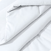 A close up of a track stitch comforter