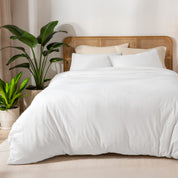 A jersey duvet set on a bed