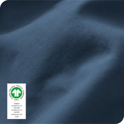 Close up of the percale fitted sheet fabric