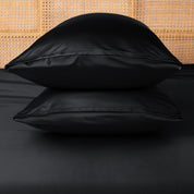 Bamboo pillowcases on a matching sheet