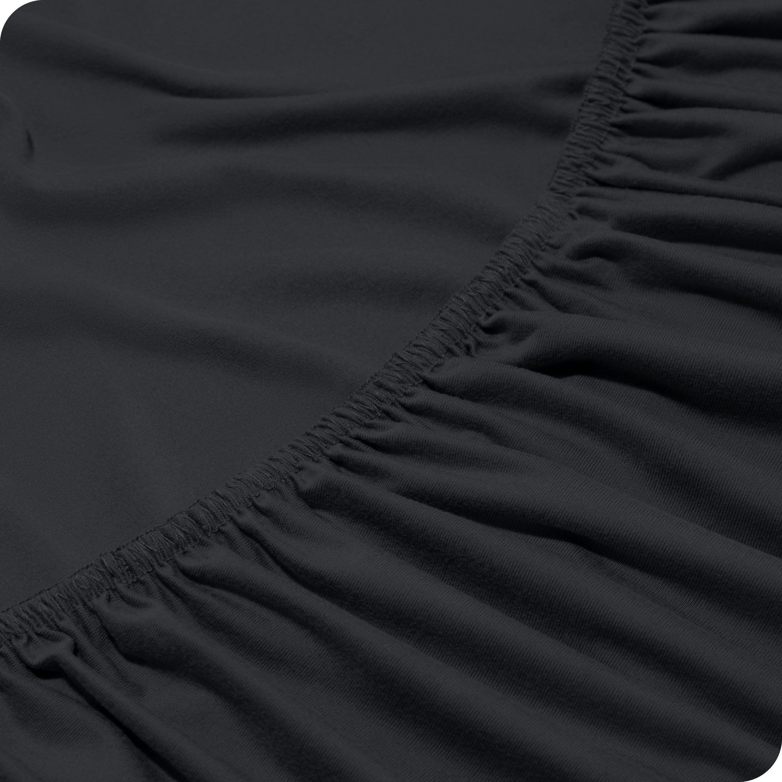 Close up of a elasticized fitted sheet