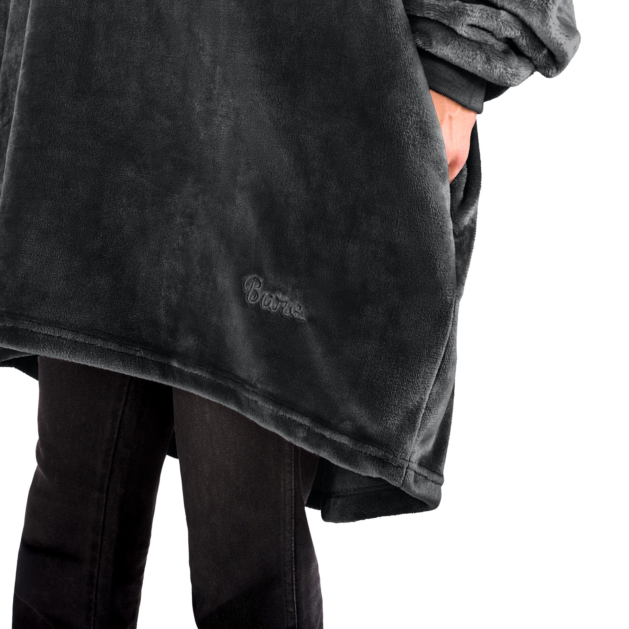 Close up of a microplush wearable blanket