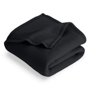 A  polar fleece blanket folded neatly