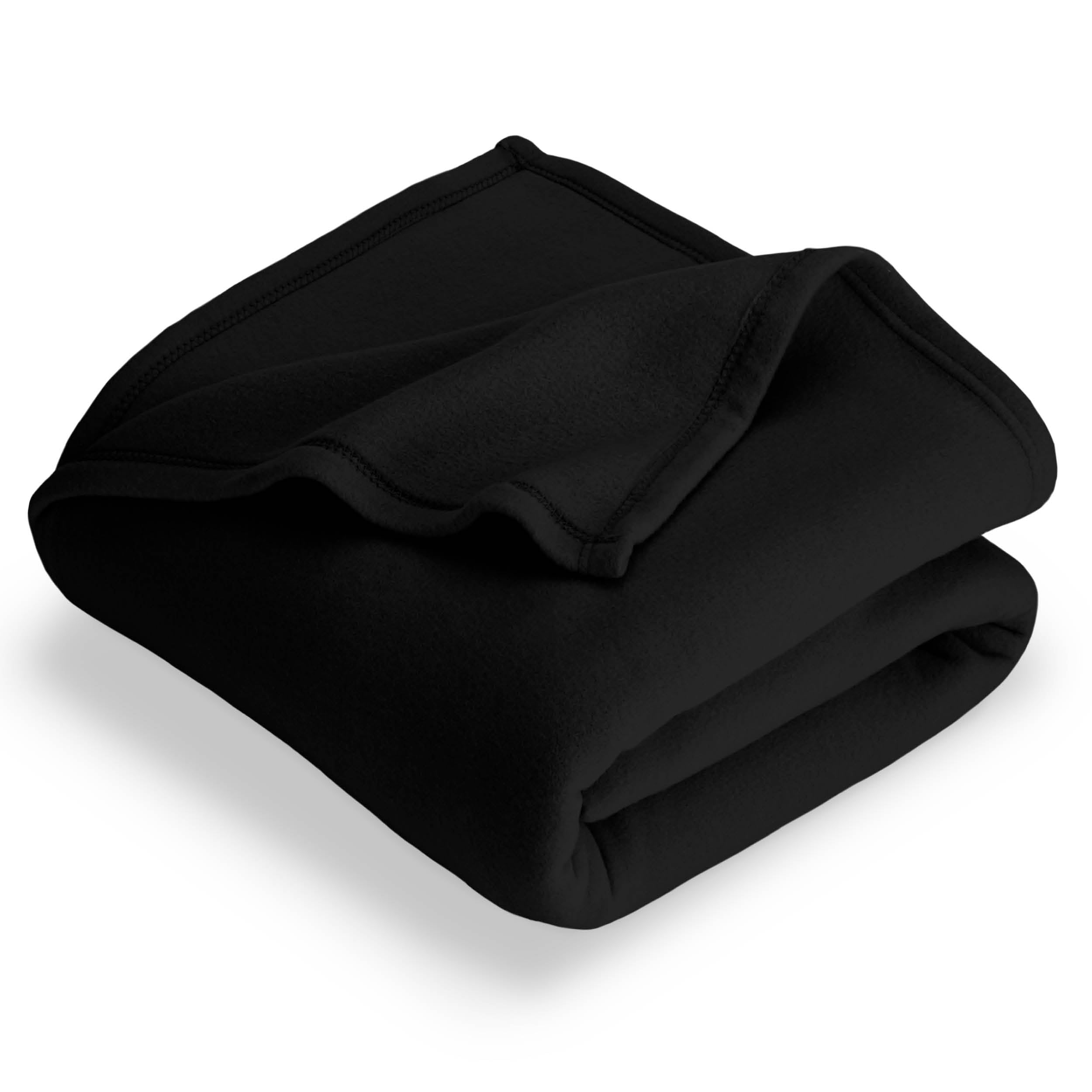 A  polar fleece blanket folded neatly