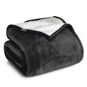 Black Sherpa Blanket folded