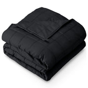 A cotton weighted blanket folded neatly