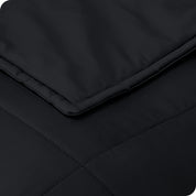 Close up of the stitching on a cotton weighted blanket