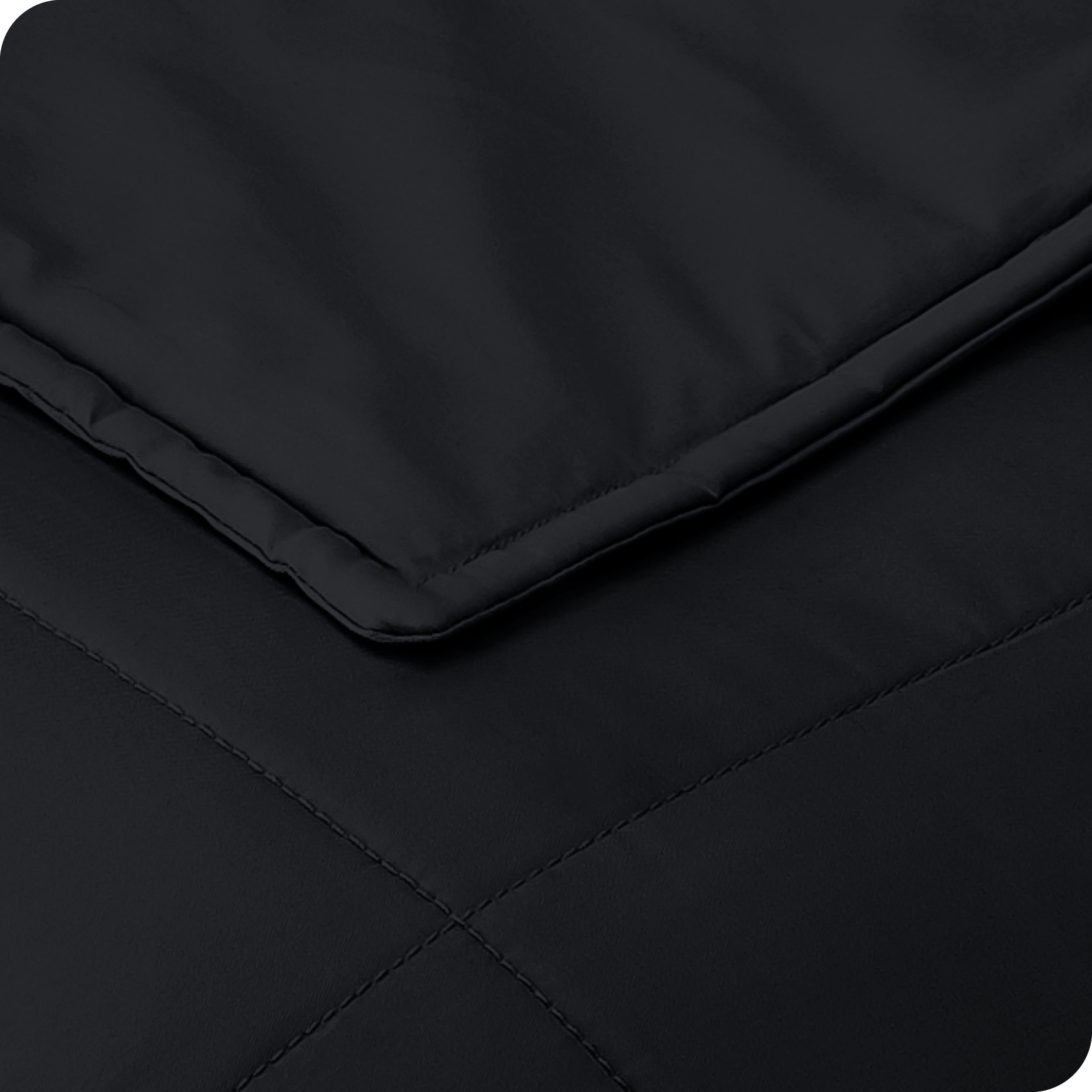 Close up of the stitching on a cotton weighted blanket