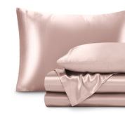 Satin sheets folded and stacked