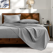 Matching sheets and pillowcases on a bed