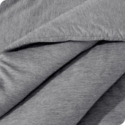 A close up of a corner of the microfiber comforter
