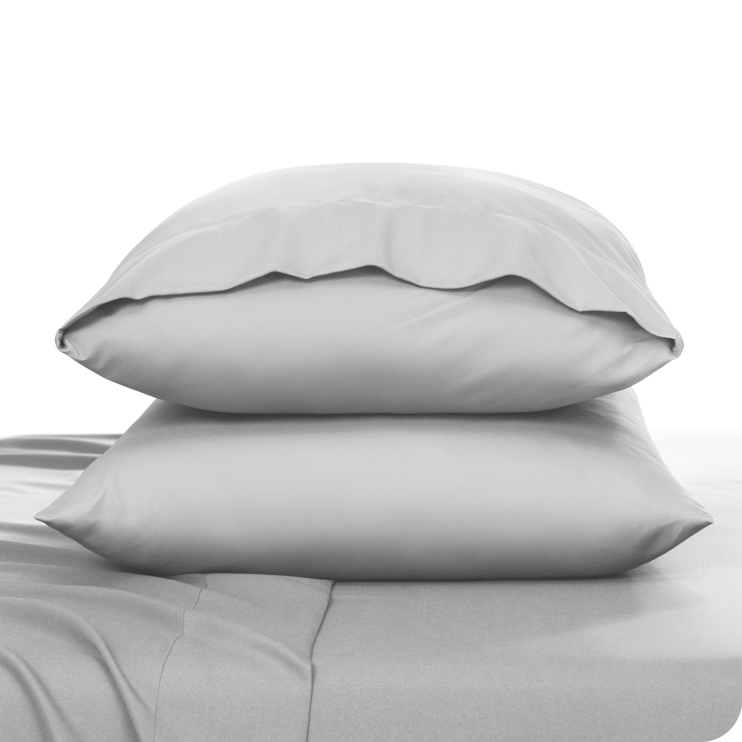 2 pillowcases on pillows