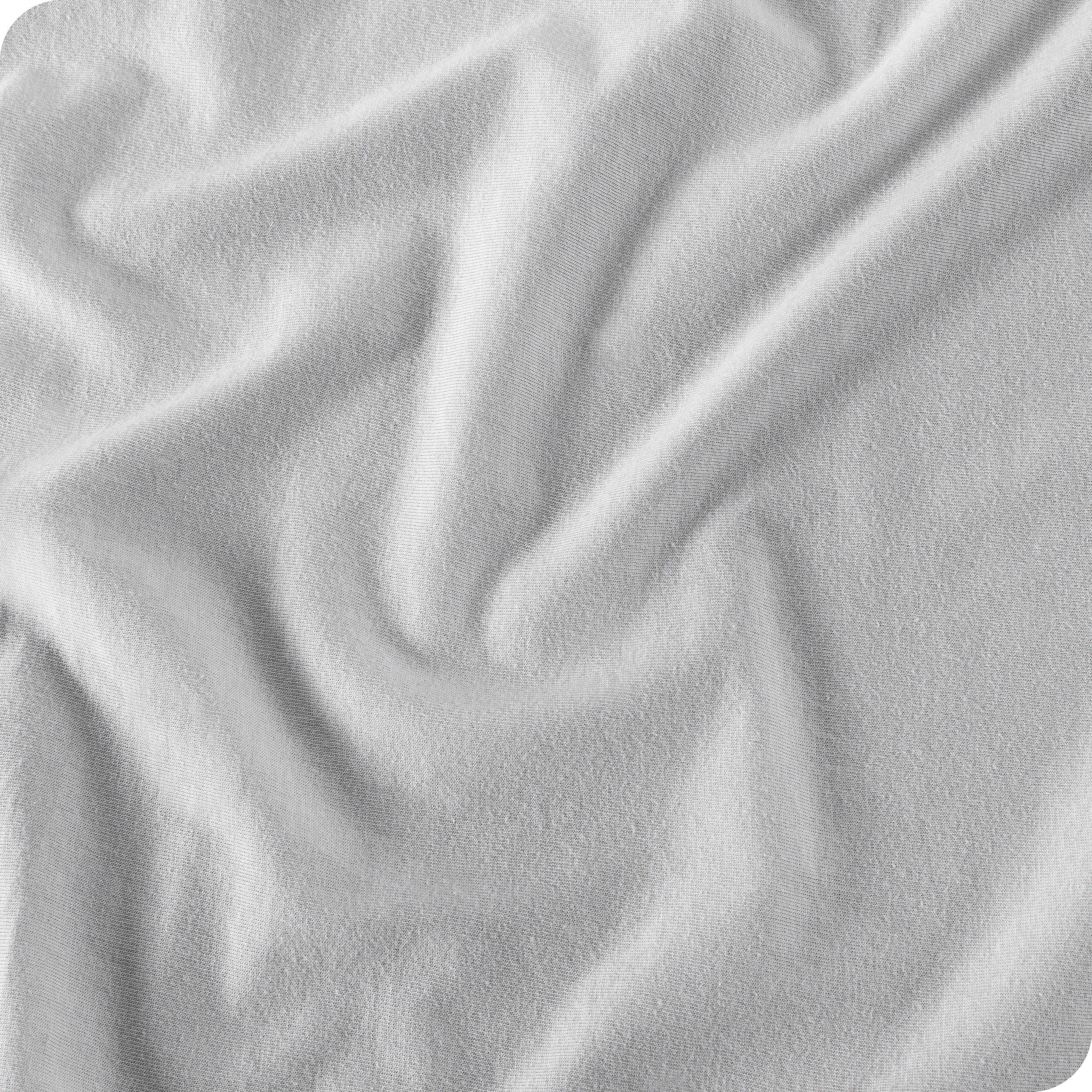 Close up of a jersey fitted sheet