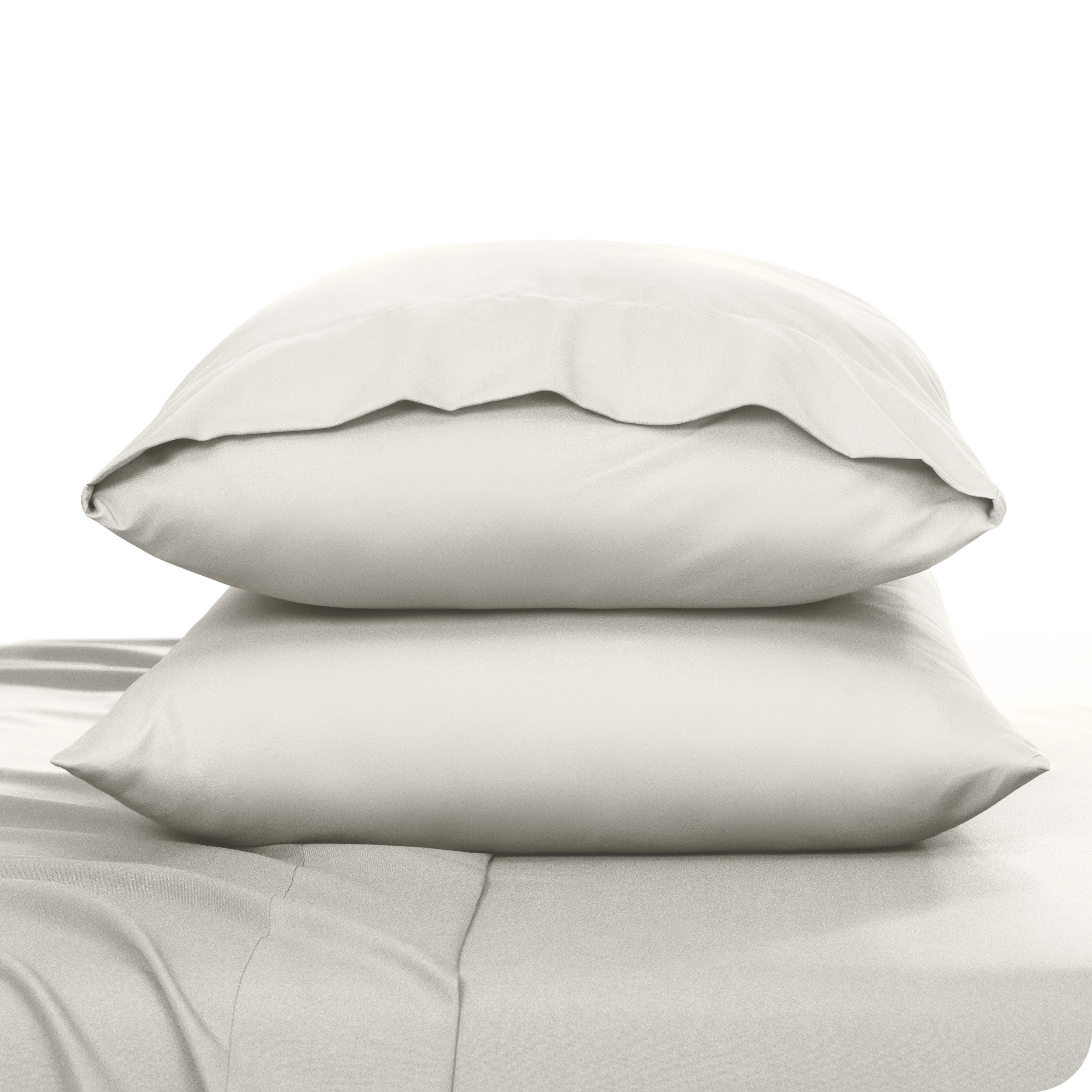 2 pillowcases on pillows