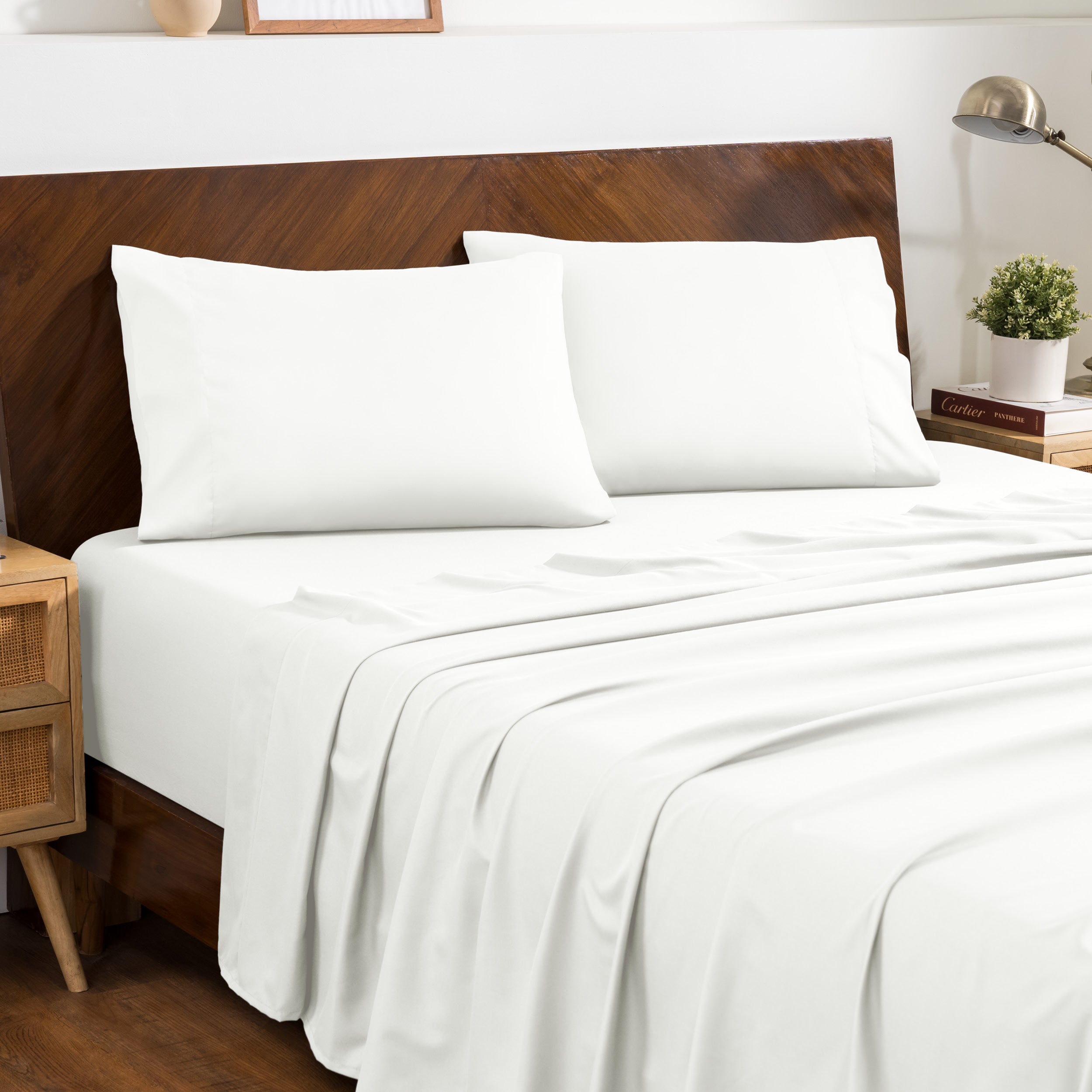 Microfiber envelope pillowcase sheet set