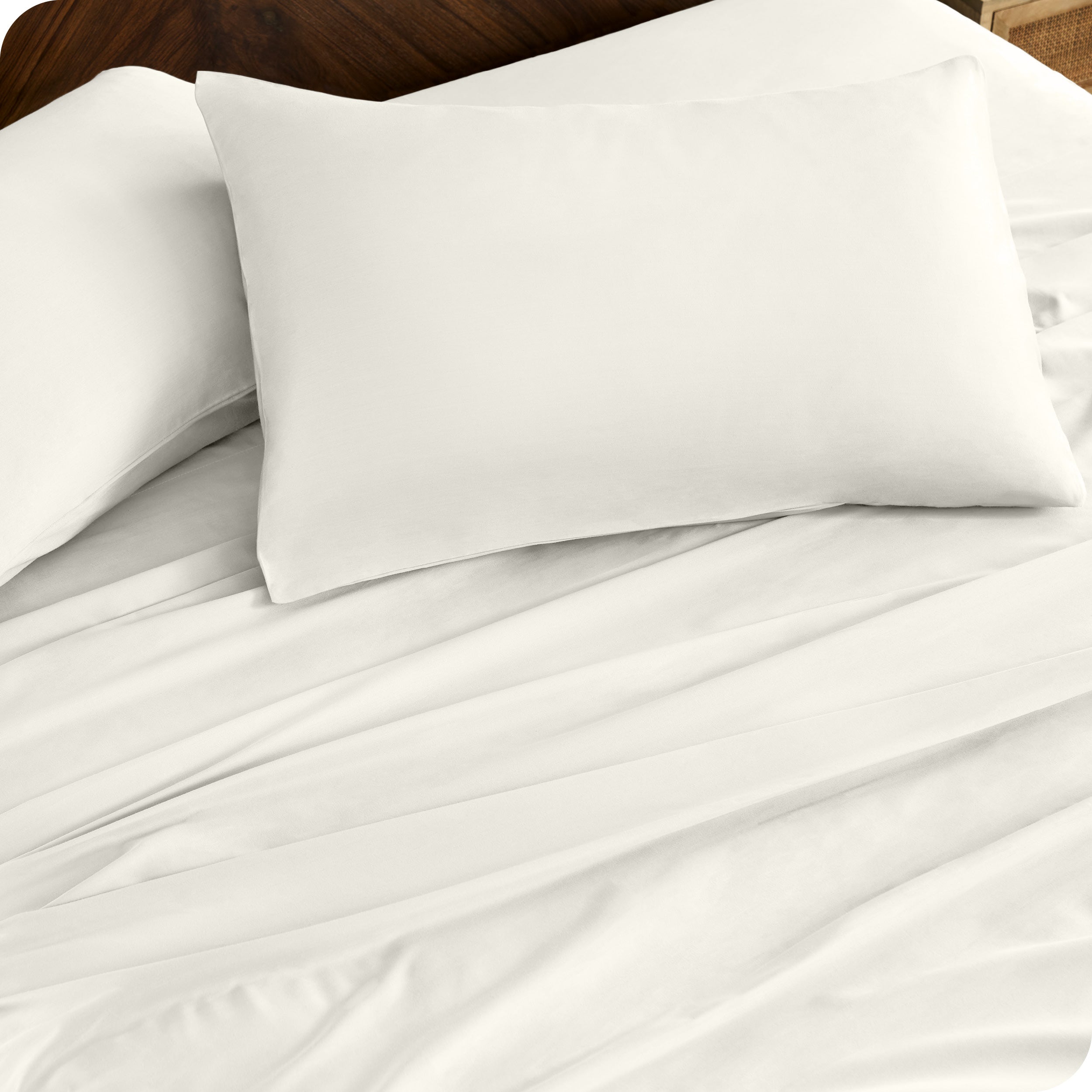 Close up of matching pillowcases and sheets