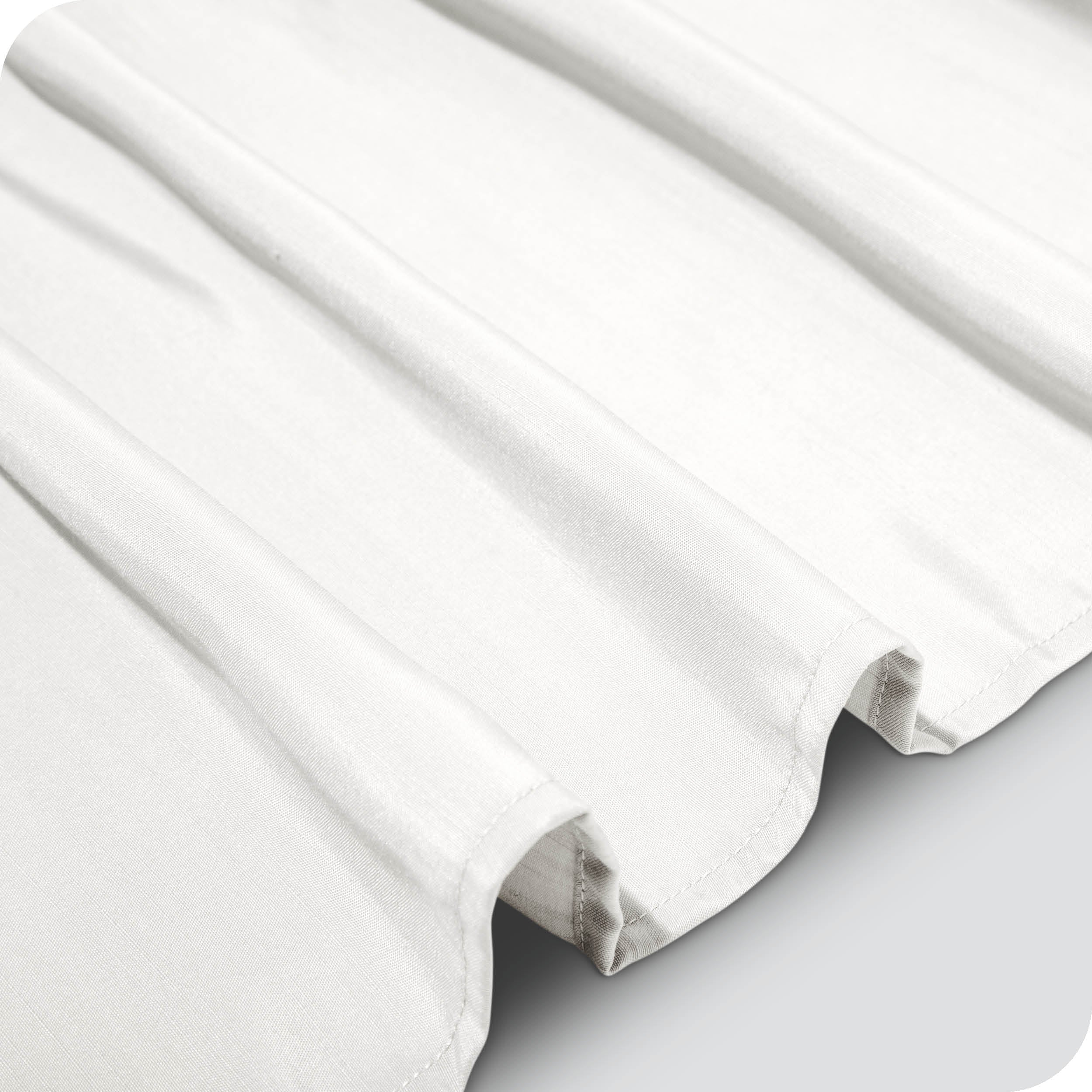 Close up of the polyester bed skirt material