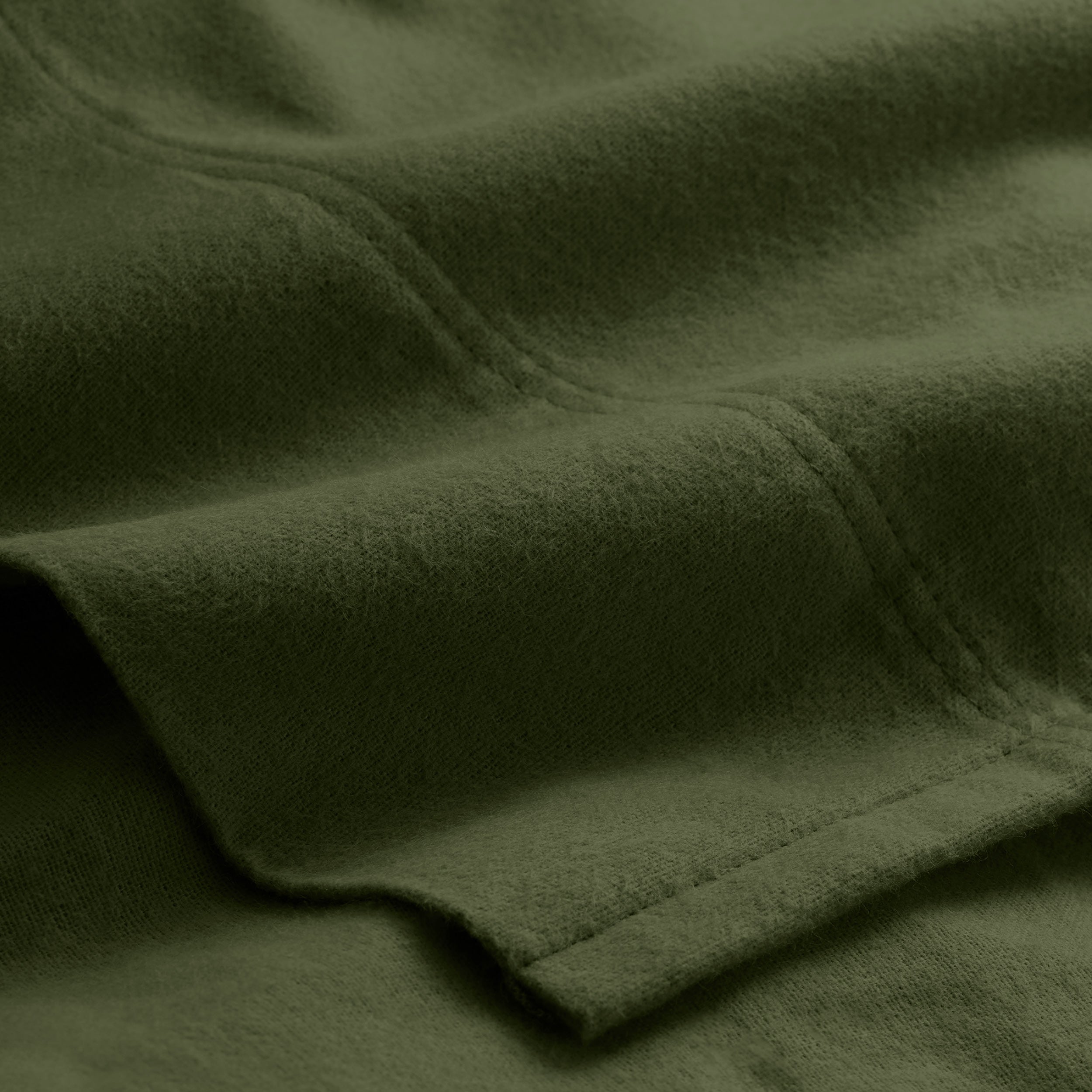Close up of the organic flannel fabric