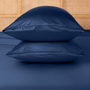 Bamboo pillowcases on a matching sheet