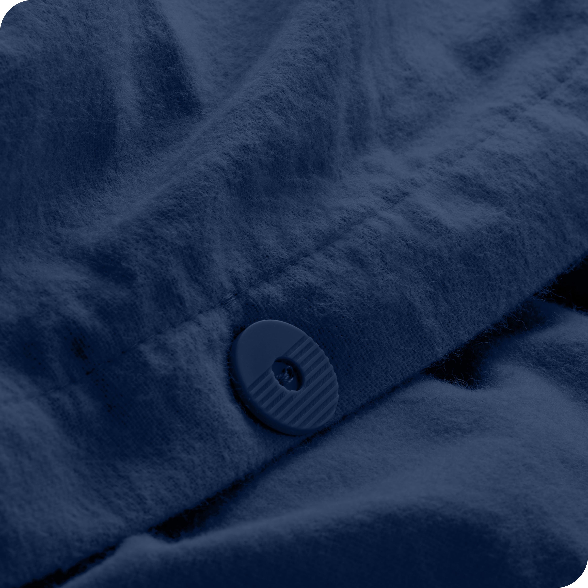 A close up of the tie corner of the duvet cover.