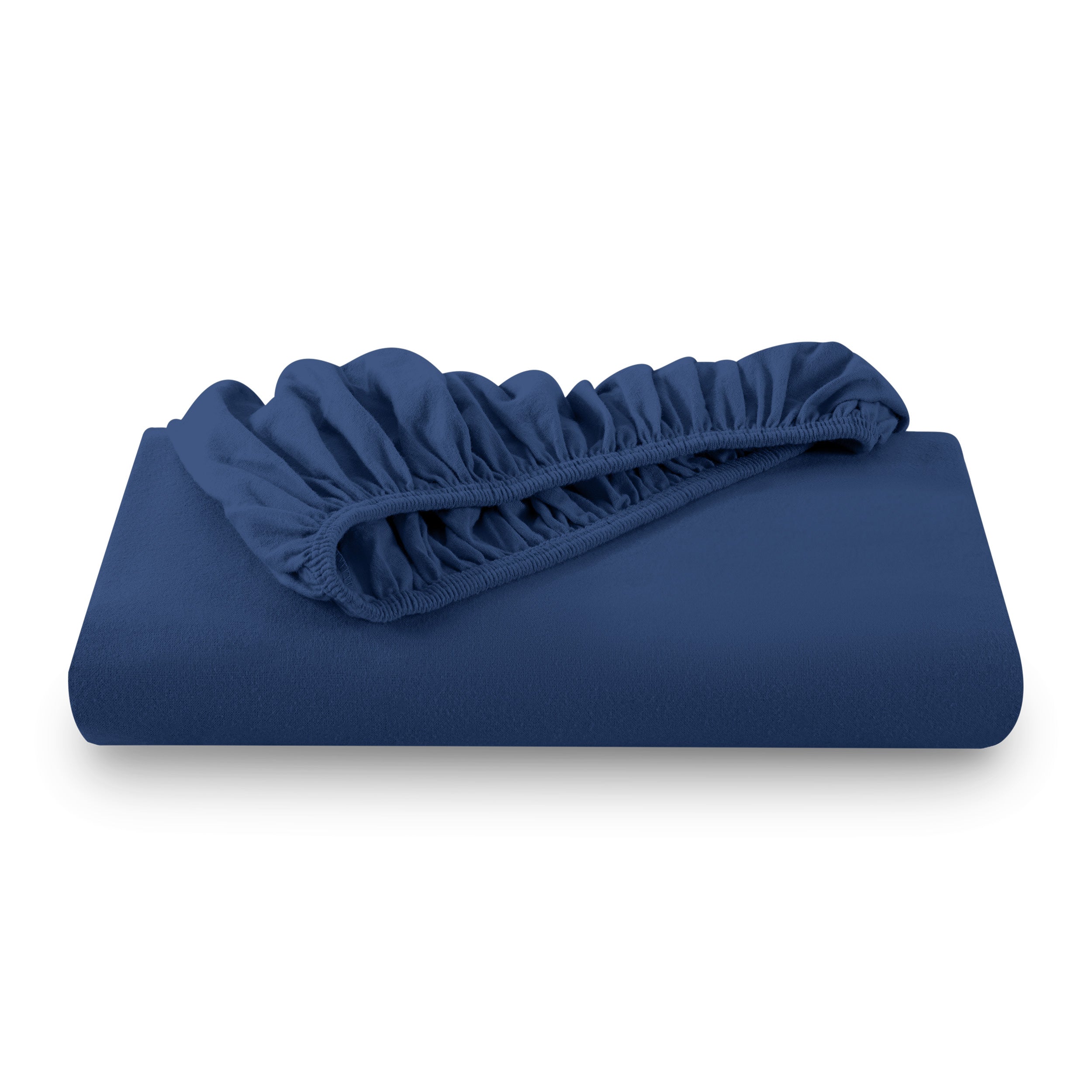 A flannel fitted sheet folded