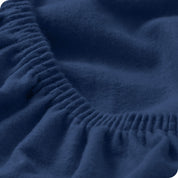Close up of the elastic part of a fitted sheet