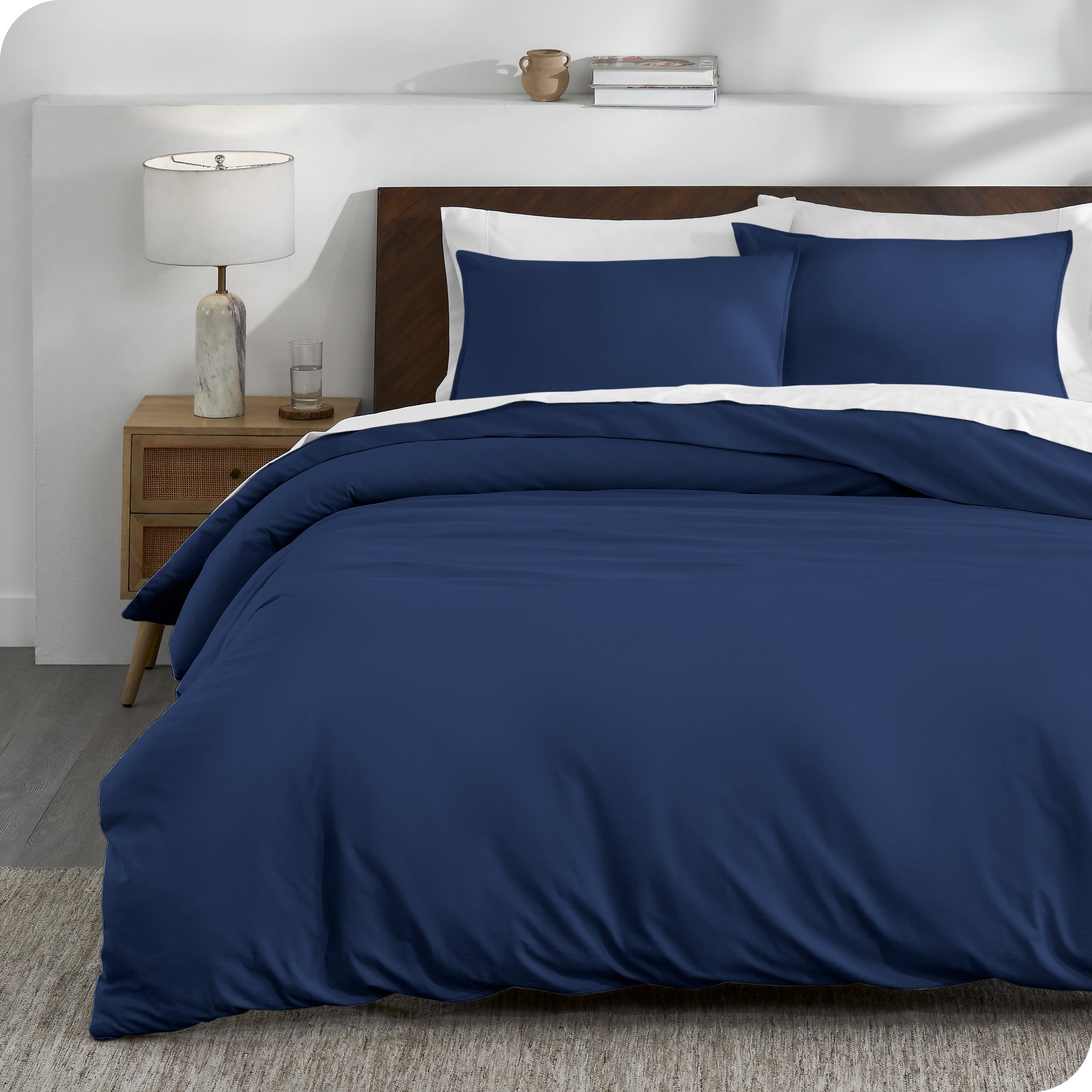A jersey duvet set on a bed