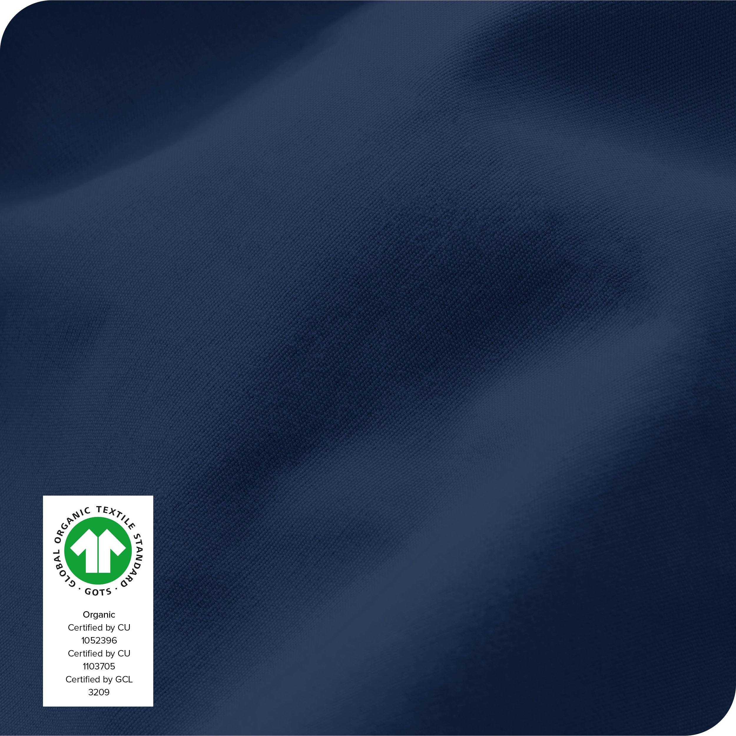 Close up of the percale fitted sheet fabric