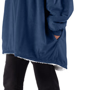 Close up of the pocket on a wearable blanket