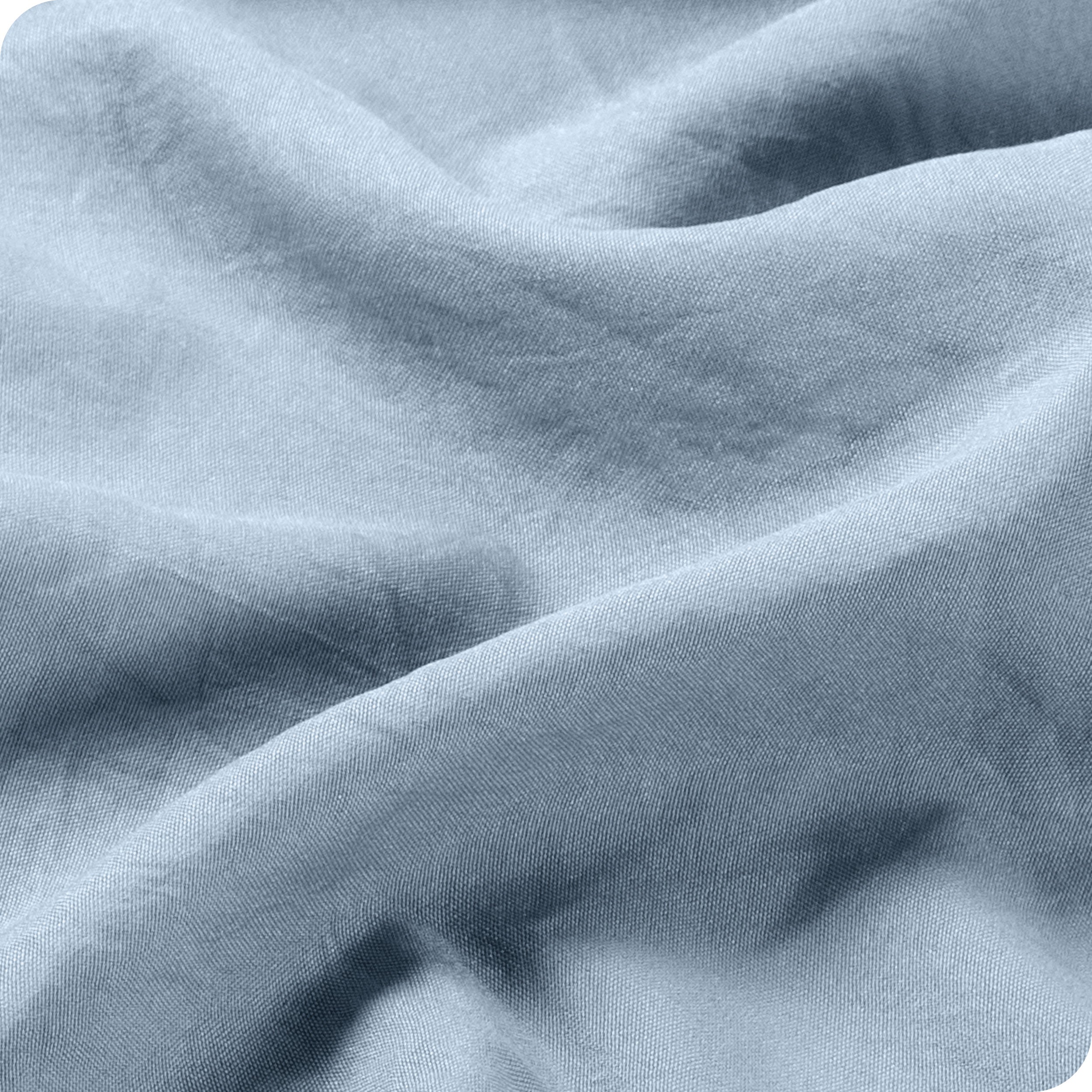 Close up of the washed sheet fabric