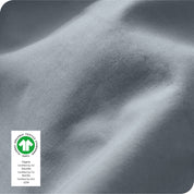 Close up of the percale fitted sheet fabric