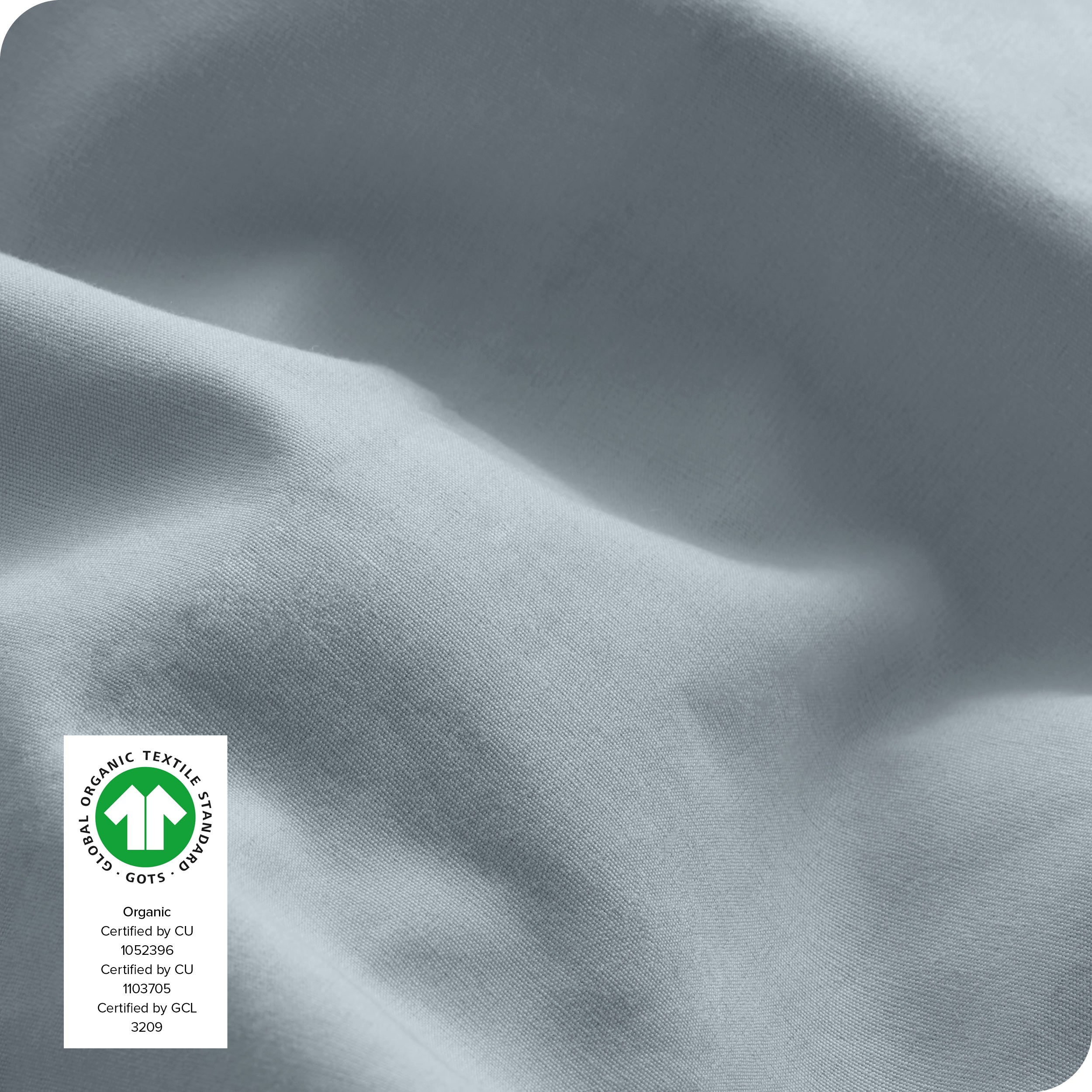 Close up of the percale sheet set fabric