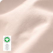 Close up of the percale fitted sheet fabric