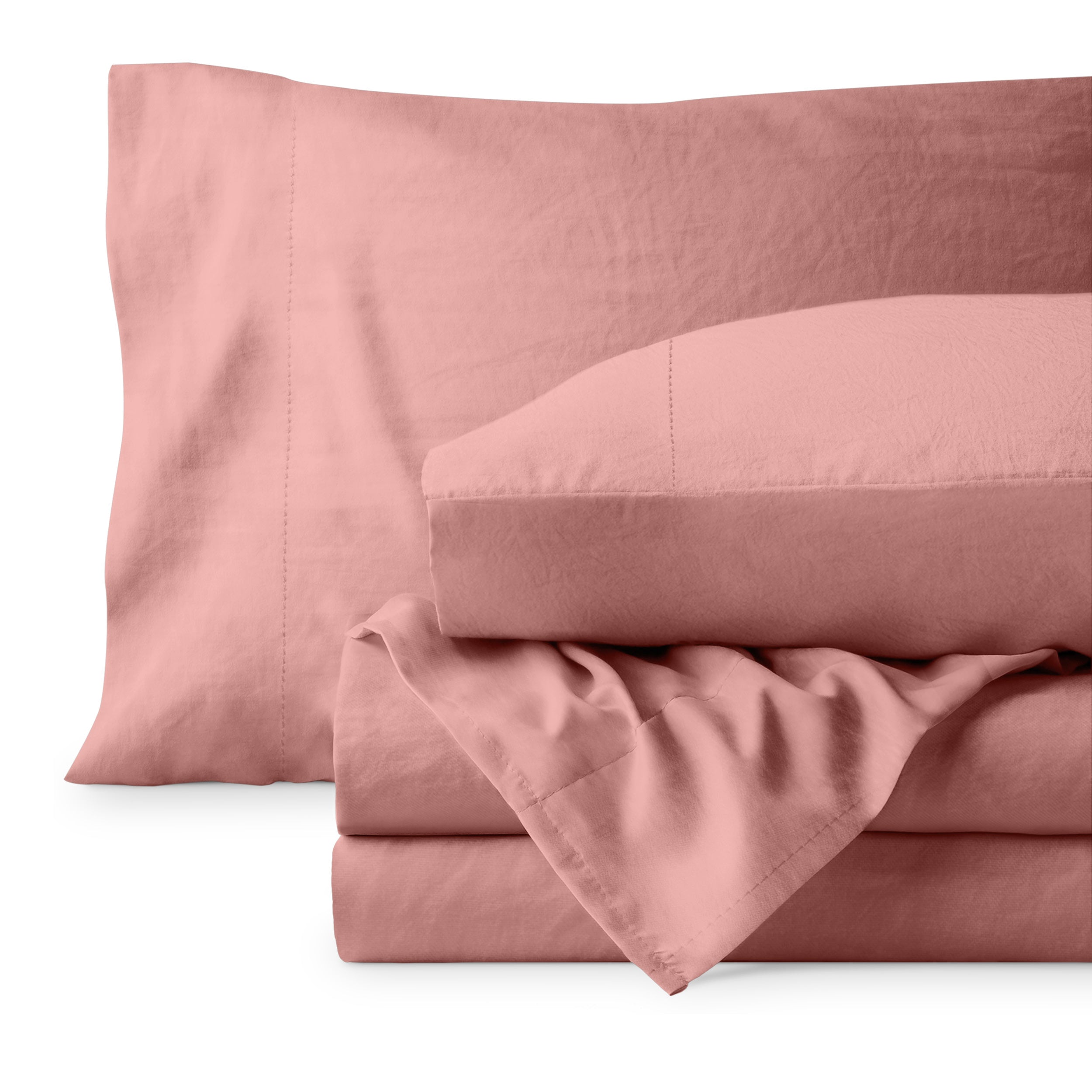 Washed sheet set folded