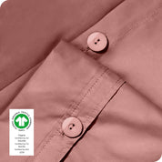 Close up of the buttons for pillow shams