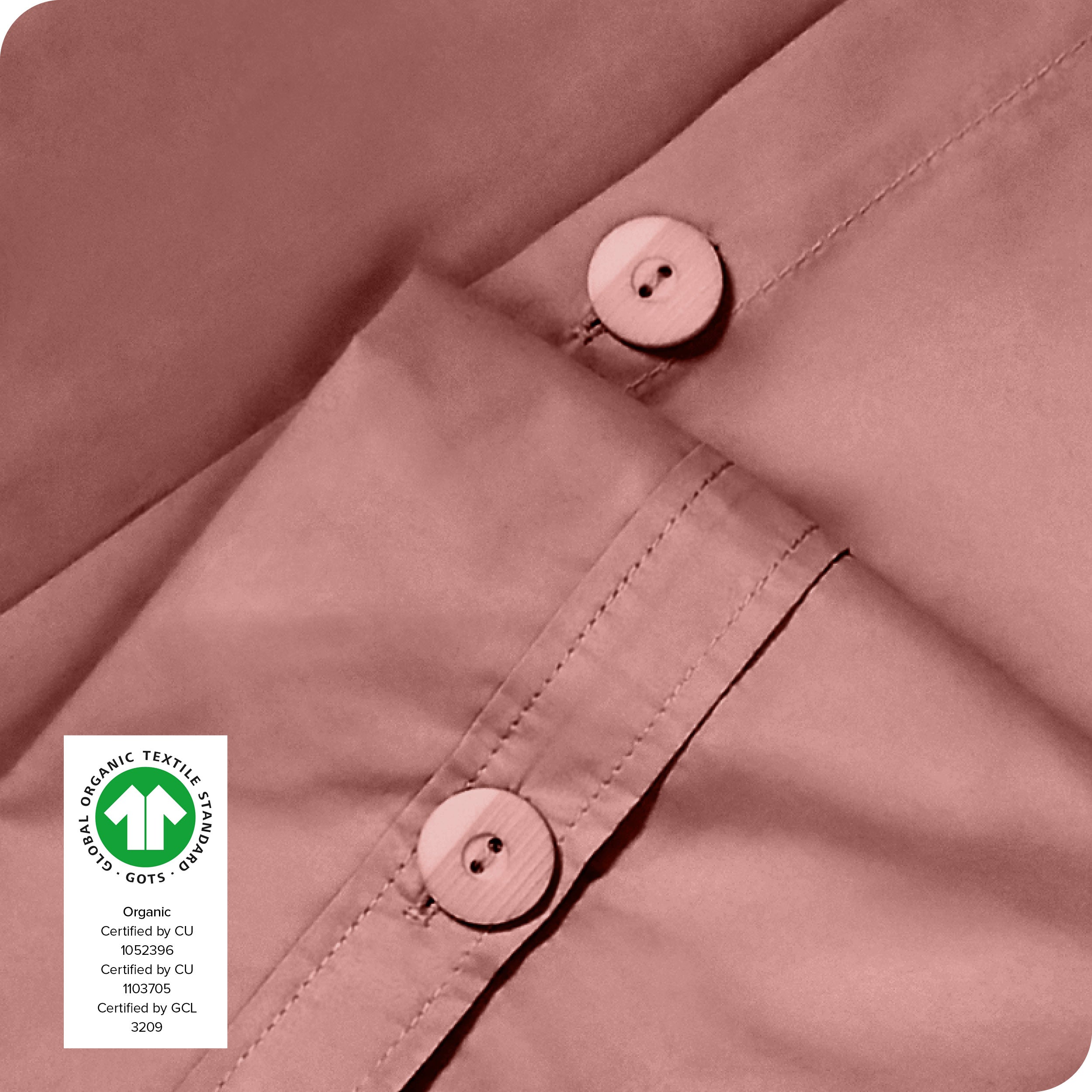 Close up of the buttons for pillow shams