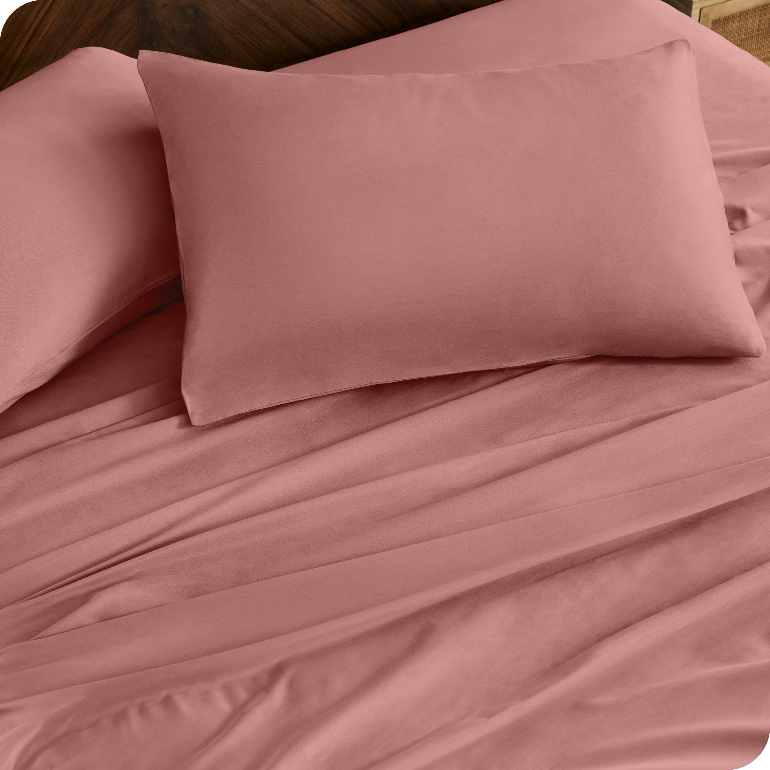 Close up of matching pillowcases and sheets