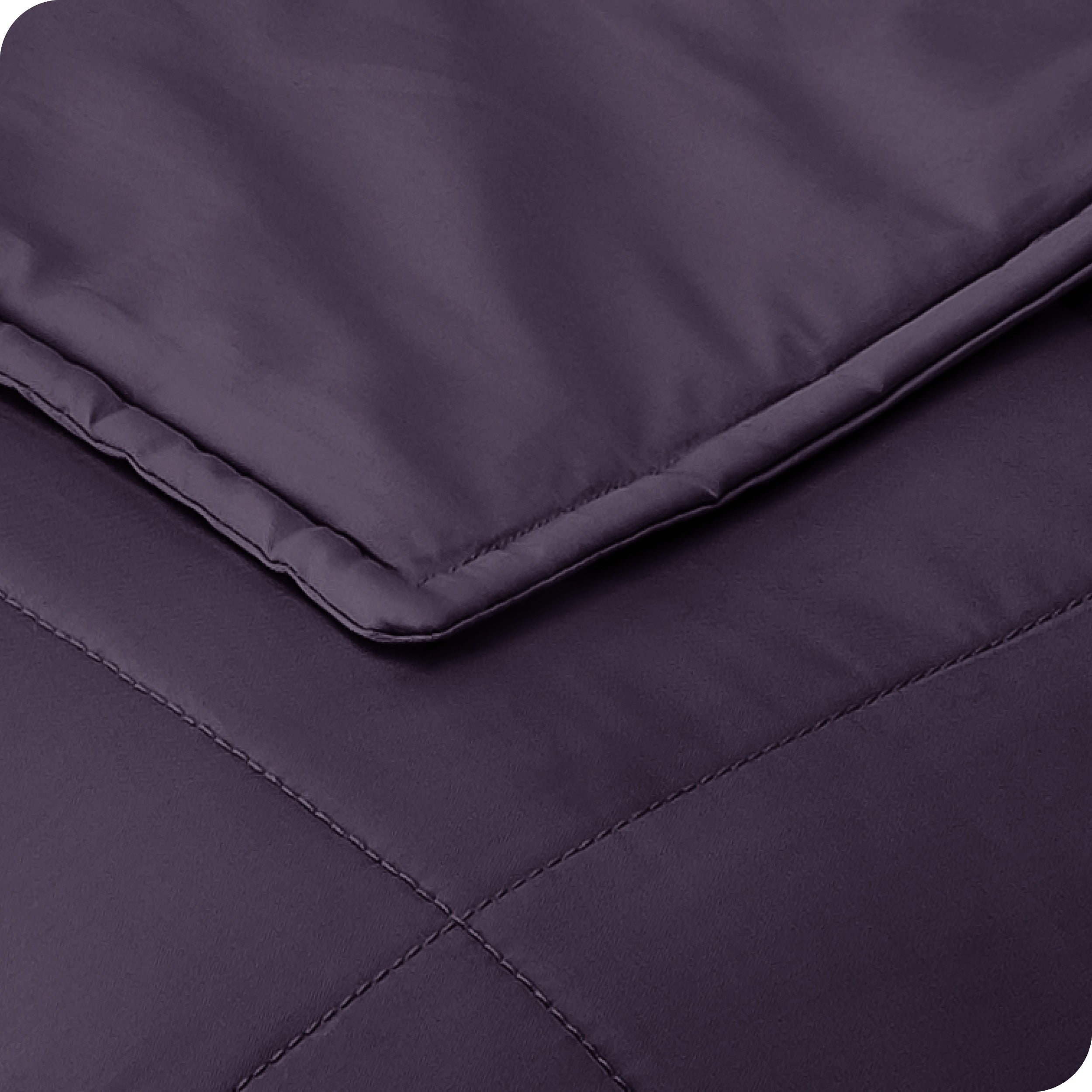 Close up of the stitching on a cotton weighted blanket