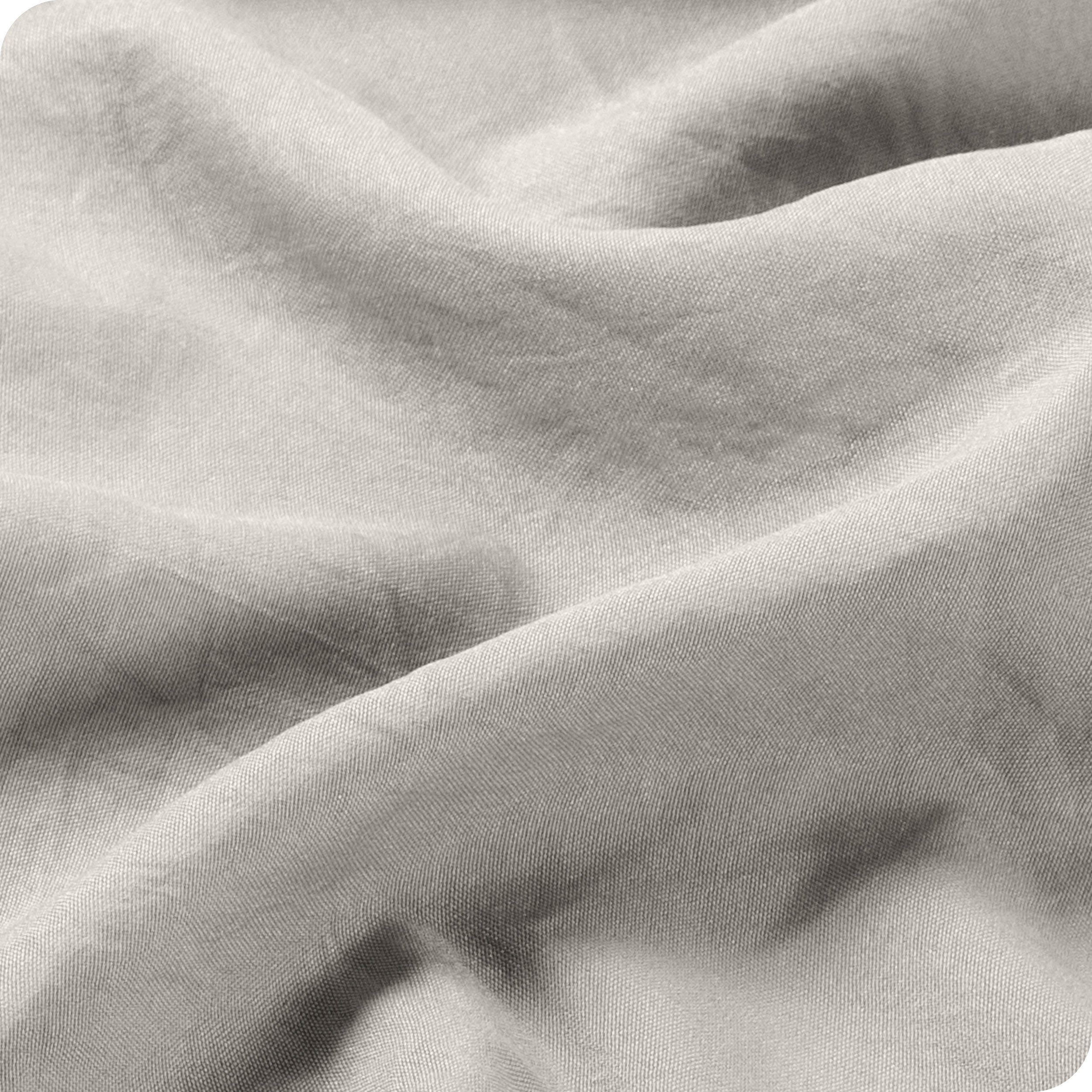 Close up of the washed sheet fabric