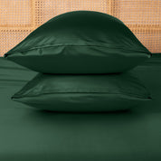 Bamboo pillowcases on a matching sheet