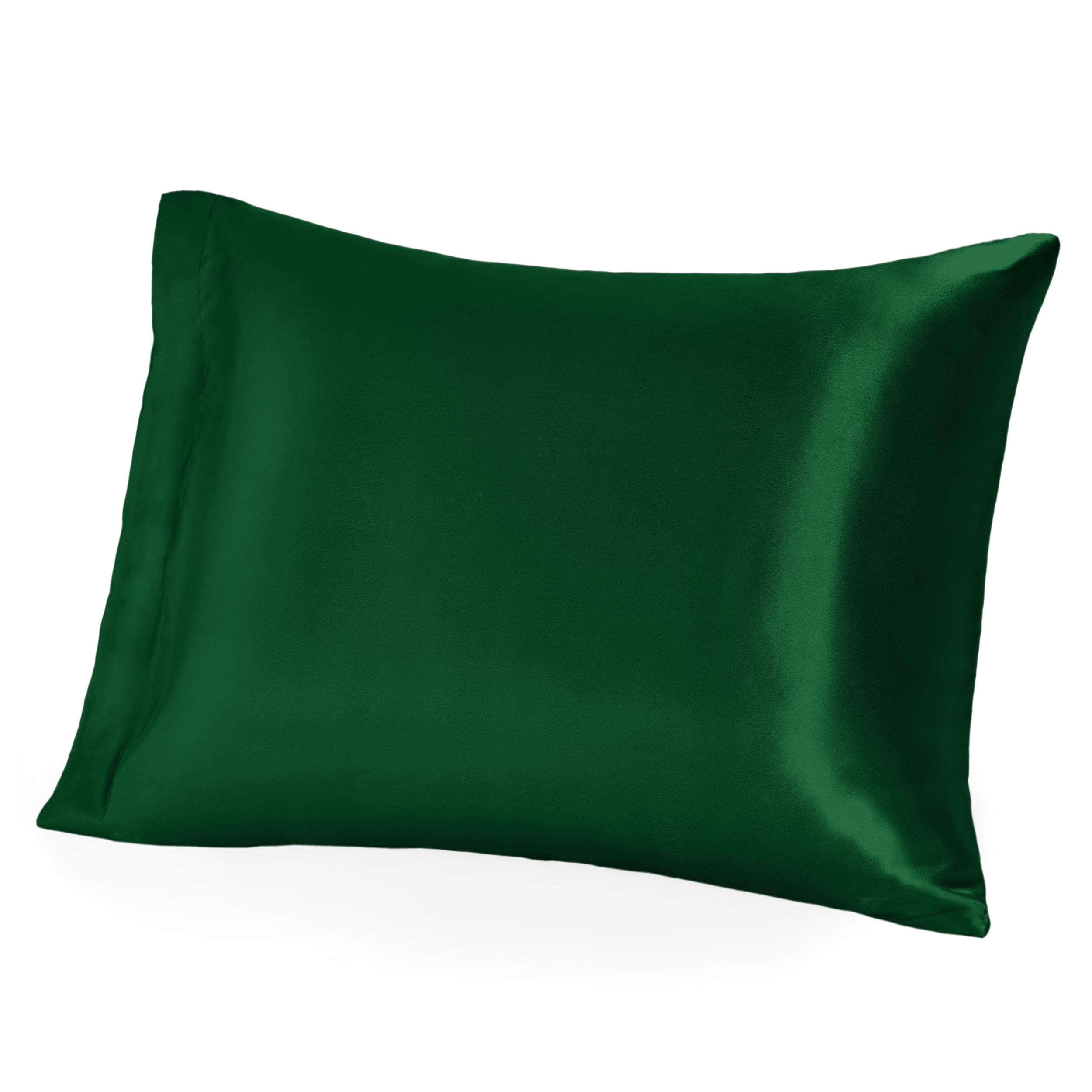 A single mulberry silk pillowcase on a pillow