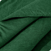 A close up of a corner of the microfiber comforter
