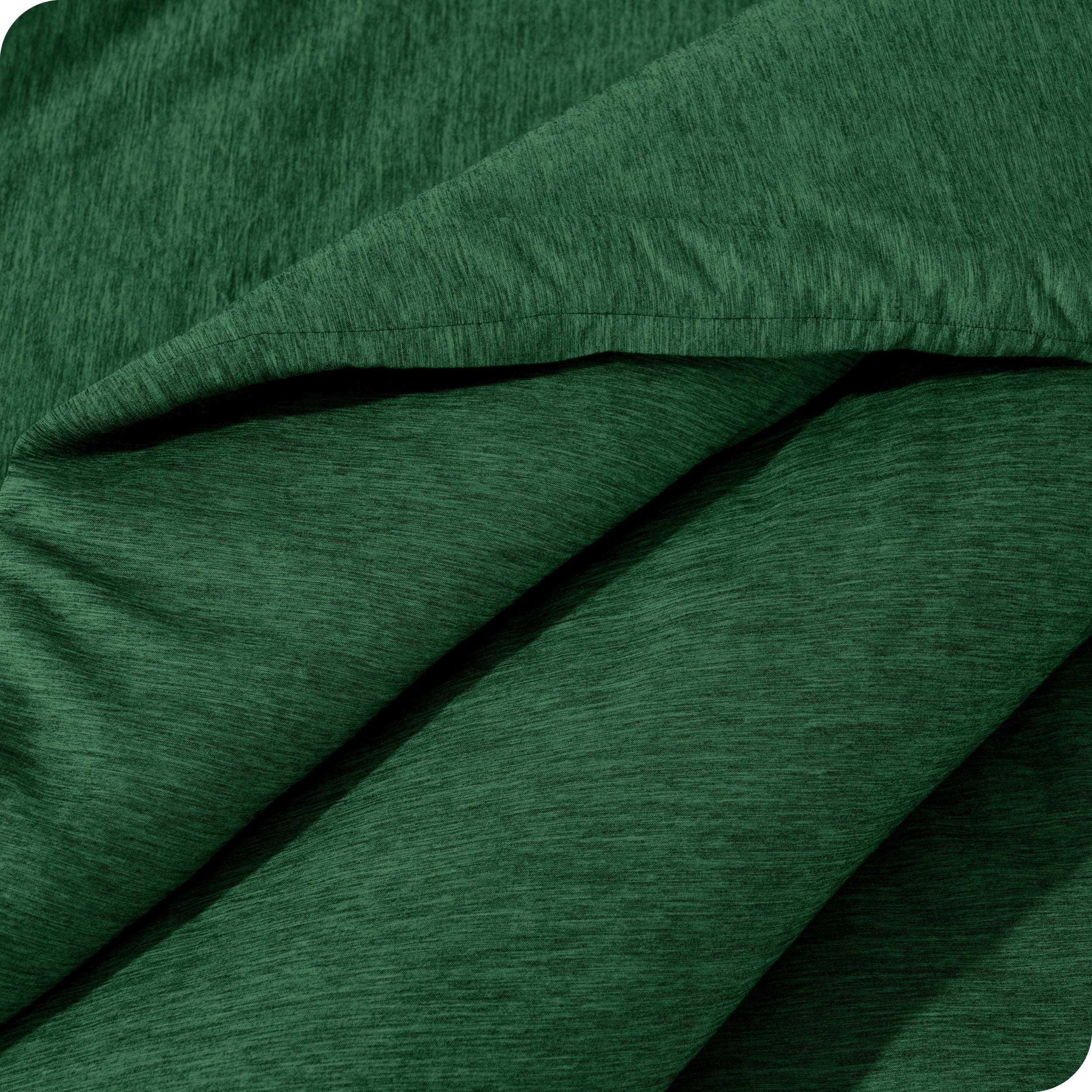 A close up of a corner of the microfiber comforter
