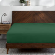 A jersey fitted sheet on a mattress
